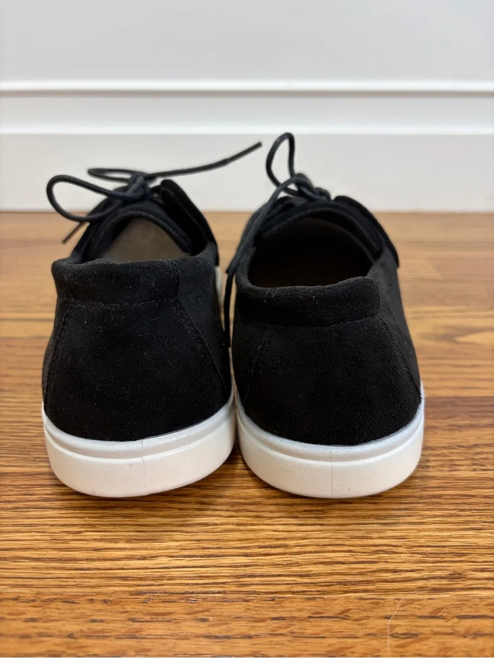 Men's Black Casual Lace-Up Boat Shoes (45)